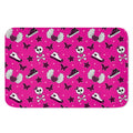 Pink Emo Symbols Pattern Print Indoor Door Mat