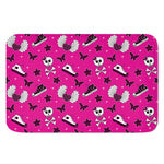 Pink Emo Symbols Pattern Print Indoor Door Mat