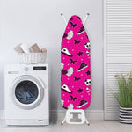 Pink Emo Symbols Pattern Print Ironing Board Cover