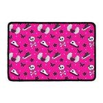 Pink Emo Symbols Pattern Print Kitchen Mat
