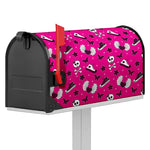 Pink Emo Symbols Pattern Print Mailbox Cover