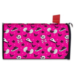 Pink Emo Symbols Pattern Print Mailbox Cover