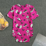 Pink Emo Symbols Pattern Print Men's Bodysuit