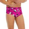 Pink Emo Symbols Pattern Print Men's Briefs