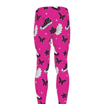 Pink Emo Symbols Pattern Print Men's leggings