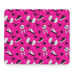 Pink Emo Symbols Pattern Print Mouse Pad