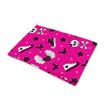Pink Emo Symbols Pattern Print Pet Cooling Mat Cover