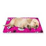 Pink Emo Symbols Pattern Print Pet Cooling Mat Cover