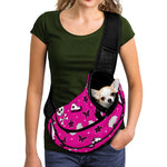 Pink Emo Symbols Pattern Print Pet Sling Carrier