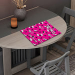 Pink Emo Symbols Pattern Print Placemat