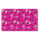 Pink Emo Symbols Pattern Print Polyester Doormat