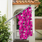 Pink Emo Symbols Pattern Print Polyester Flag