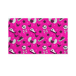 Pink Emo Symbols Pattern Print Polyester Flag