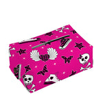 Pink Emo Symbols Pattern Print Rectangle Tissue Box Cover