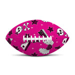 Pink Emo Symbols Pattern Print Rugby Ball