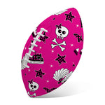 Pink Emo Symbols Pattern Print Rugby Ball