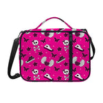 Pink Emo Symbols Pattern Print Shoulder Strap Bible Bag