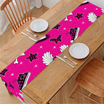 Pink Emo Symbols Pattern Print Table Runner