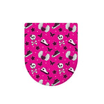 Pink Emo Symbols Pattern Print Toilet Lid Cover