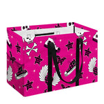 Pink Emo Symbols Pattern Print Utility Tote Bag