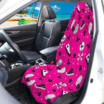 Pink Emo Symbols Pattern Print Waterproof Car Seat Cover
