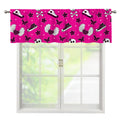 Pink Emo Symbols Pattern Print Window Valance