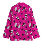 Pink Emo Symbols Pattern Print Women's Blazer