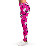 Pink Emo Symbols Pattern Print Women's Leggings