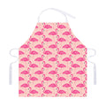 Pink Flamingo Pattern Print Adjustable Apron