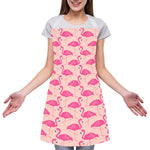 Pink Flamingo Pattern Print Adjustable Apron