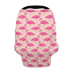 Pink Flamingo Pattern Print Baby Seat Cover