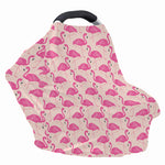 Pink Flamingo Pattern Print Baby Seat Cover