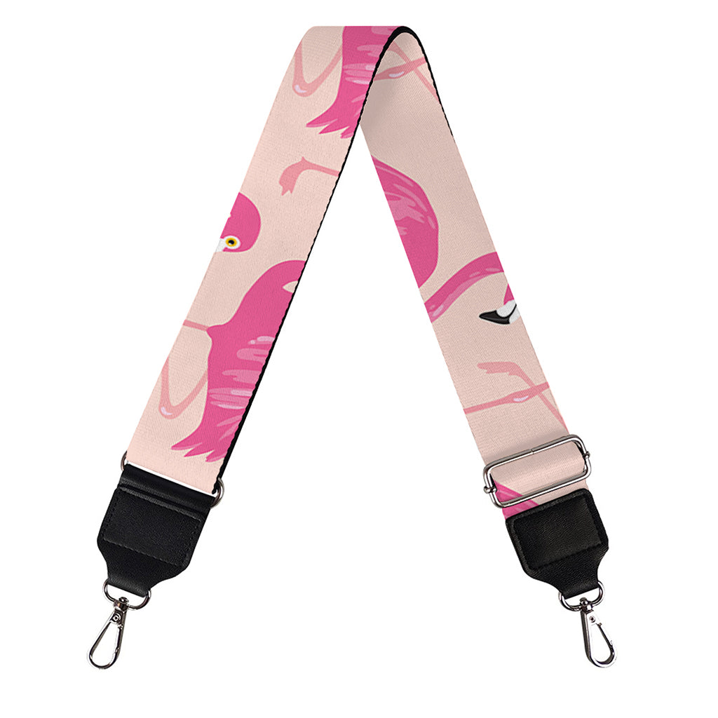 Pink Flamingo Pattern Print Bag Strap