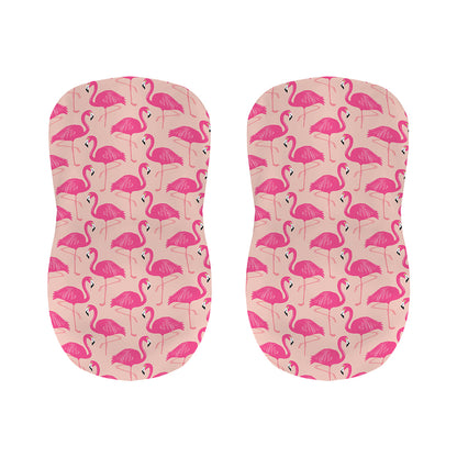 Pink Flamingo Pattern Print Bar Stool Covers