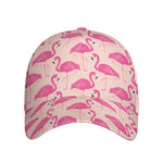Pink Flamingo Pattern Print Baseball Cap