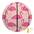 Pink Flamingo Pattern Print Basketball