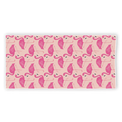 Pink Flamingo Pattern Print Beach Towel