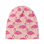 Pink Flamingo Pattern Print Beanie