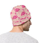 Pink Flamingo Pattern Print Beanie
