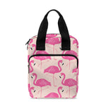 Pink Flamingo Pattern Print Bible Tote Bag