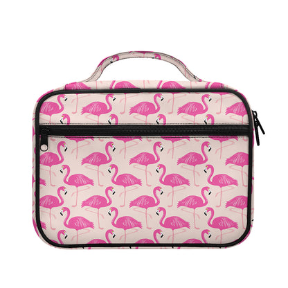 Pink Flamingo Pattern Print Briefcase Bible Bag