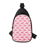 Pink Flamingo Pattern Print Chest Bag