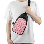 Pink Flamingo Pattern Print Chest Bag