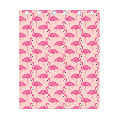 Pink Flamingo Pattern Print Curtain