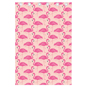 Pink Flamingo Pattern Print Curtain