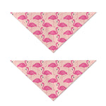 Pink Flamingo Pattern Print Dog Bandana