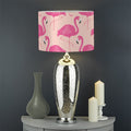 Pink Flamingo Pattern Print Drum Lamp Shade