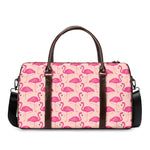 Pink Flamingo Pattern Print Duffle Bag