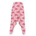 Pink Flamingo Pattern Print Hammer Pants
