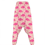 Pink Flamingo Pattern Print Hammer Pants